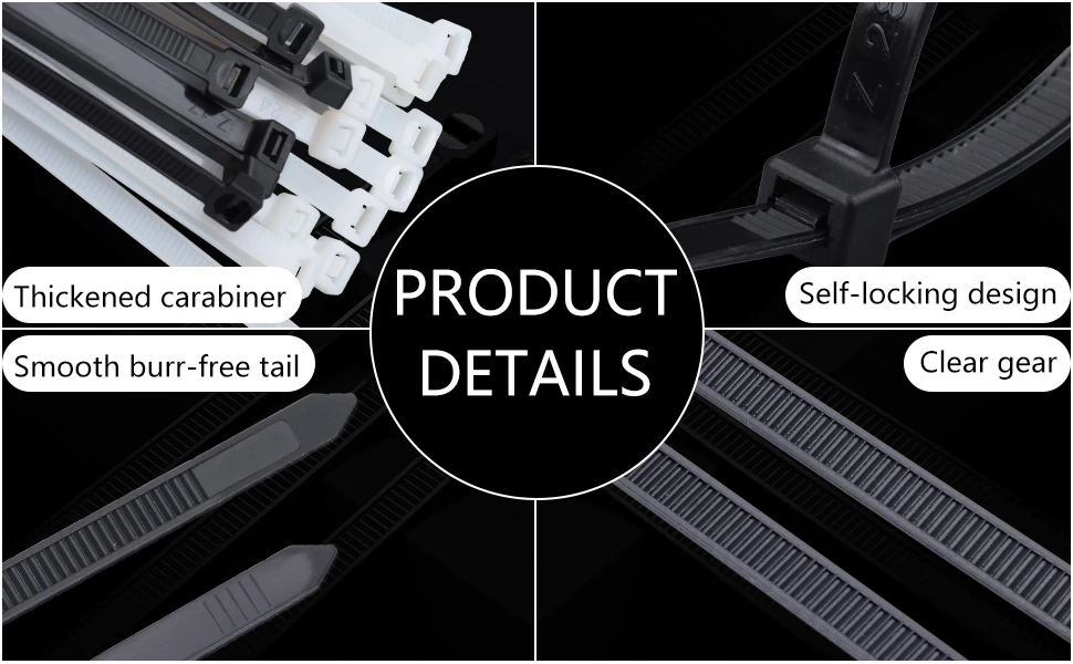 2.5x100mm 4 inch nylon cable tie zip ties
