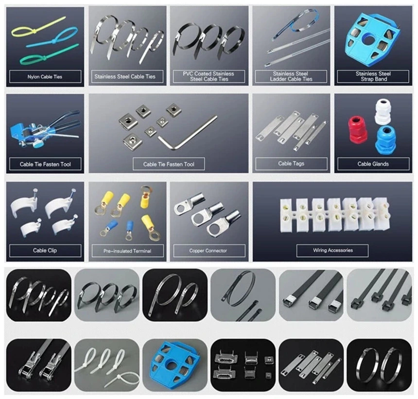 Plastic Sprayed Colorful Stainless Steel Metal Wire Zip Cable Ties Wraps